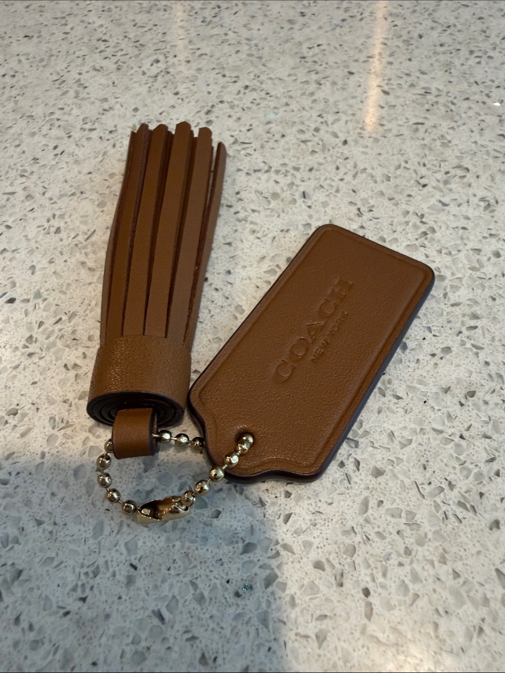 Coach Brown Leather Tassel with Tag - Picture 3 of 6